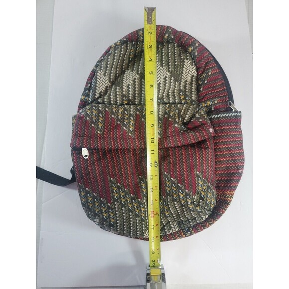 Ankara‎ Print Kente Style Backpack Book Rucksack Handmade Bag Nice Some Wear - Picture 8 of 11